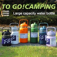 BUTUTU Water Bottle, Insulated 2L/2.5L Sports Water Bottles, Portable Stainless Steel with Straw Thi