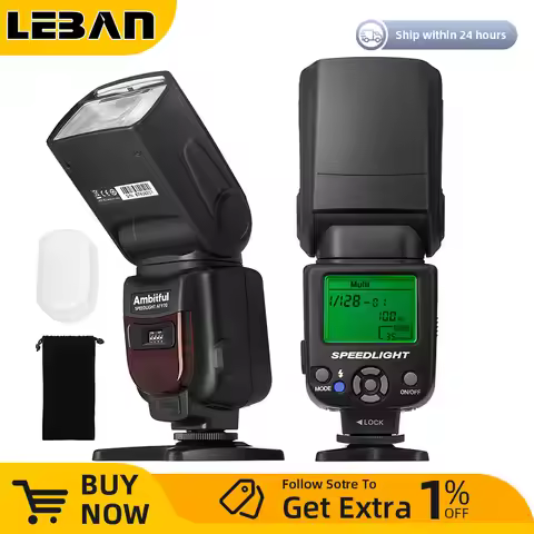 Ambitful AF970 Flash Light Speedlight Speedlite Universal for Fujifilm Olympus Nikon Canon 650D 550D