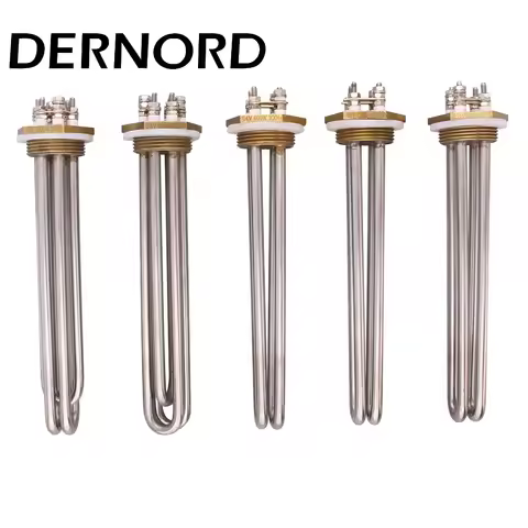 DERNORD 24V 48V 36V DC Heating Element DN32 Thread Tubular Immersion Water Heater 600w/900w/1200w/15