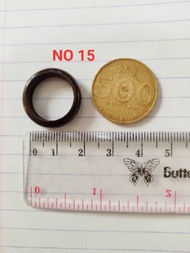 Plain black round ring size 15 kokka kaukah