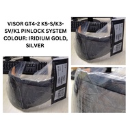 AGV HELMET VISOR GT4-2 K5-S K3-SV K1 PINLOCK SYSTEM ML/L/XL/XXL - IRIDIUM GOLD IRIDIUM SILVER