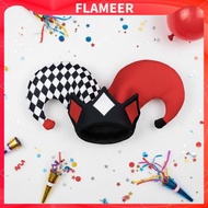 [FlameerMY] Fun Checkered Fool Party Hat Silly Plush Clown Costume Cap for Childrens Event Stage Sho