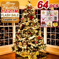 【No Grass Falling】Christmas Tree 4FT/6FT/7FT/8FT High Quality Metal Stand Christmas Decoration