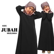 [Arabi fashion 22] jubah muslimah murah budak Perempuan plus size plain front zip como crepe