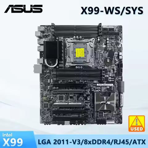 Placa base ASUS X99-WS/SYS intel X99-WS/SYS LGA 2011-V3 DDR4 3200(OC) 128GB compatible con CPU Core 