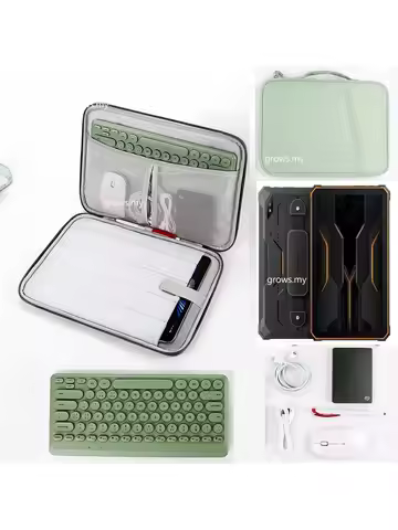 Tablet Storage Bag for Blackview Active 8 Pro 10.36" 2023 Waterproof Sleeve Handle Zip Pouch Cable M