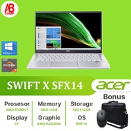 LAPTOP ACER SWIFT X SFX14 RYZEN7 5700U RAM16GB 512GB SSD RTX3050TI 4GB