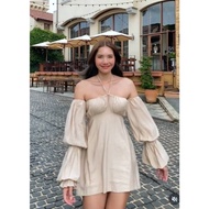 Sisterrrr Dress Emme Model Beige Color FREESIZE