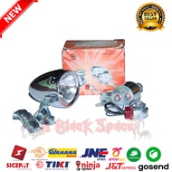 Lampu Depan Fullset Sepeda Ontel DYNAMO LIGHTING SET kuno