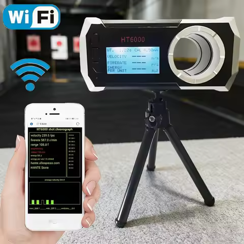 Multifunctional Shooting Chronograph with Wifi 10-5000 FPS, Bullet Ball Velocity Energy Measuring Sp