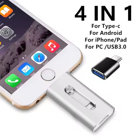 Photo Stick For iPhone 512GB USB Flash Drive 128GB 256GB 3.0 Sticks External Storage Pen Drive Phone