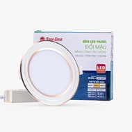 Rang Dong 7W - 9W - 12W color-changing round LED Panel light PT05 DM with gold rim and silver rim Hi