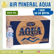 AQUA Air Mineral Botol 600 ML / SEDANG 1 DUS ISI 24 pcs 