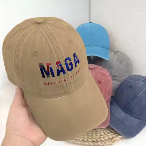 Make Albo Go Away MAGA Unstructured Baseball Cap Vintage Distressed Washed Australia Saying Sun Cap 