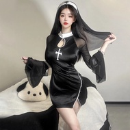 Halloween Outfit - Adult Nun Cosplay Costume | Vampire Gothic Style