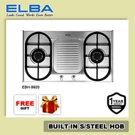 (AUTHORISED DEALER) ELBA 2 Burner 3.5kW Built-In Stainless Steel Hob / Gas Stoves / Stainless Steel Hob / Built In Hob with Safety Valve EBH-9920 / elba 9920