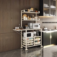 Portable Rolling Trolley, Multi-Function Storage Rack, Mobile Coffee Machine Cart & Baby Feeding Sta