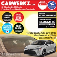 Dr Shadez BLOCKtech Premium Front Windscreen Foldable Sunshade for Toyota Altis 2018-Current 12th Ge