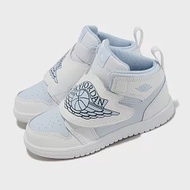 Nike 童鞋 Sky Jordan 1 TD 小童 幼童 白 藍 魔鬼氈 喬丹 皮革 休閒鞋 小朋友 BQ7196-411