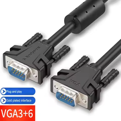 1.5m 3m 5m 10m 15m 1080P VGA HD 15 Pin Male To Male Extension Cable VGA to VGA 3+6 Cord For PC Lapto