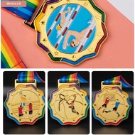 OKHALLO Gold Award, Games Souvenir Competitions Prizes Award Medals, Team Encourage Badge Metal Spor