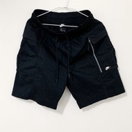 NIKE SPORTWEAR NSW ME SHORT CARGO STRT 休閒 慢跑 籃球 運動 抽繩 拼接 拉鍊 口袋 工裝 短褲 黑色 男版 M號 AR2374-010 PNT-M TP0-22 #22戶外風