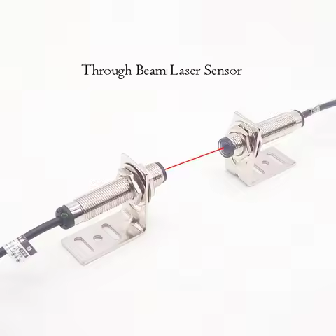 M12 Laser Photoelectric Beam Sensor Switch 20 Meters Distance NPN PNP Output E3F-20L/20C1