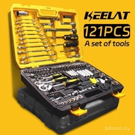 【KEELAT】121pcs Ratchet wrench multifunctional toolbox Steel home toolbox Combination Hardware combin