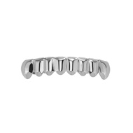 Glossy Finish Teeth Grillz Top Bottom Set Anti Slip Eco-friendly Copper Teeth Grillz Caps Gold Silve