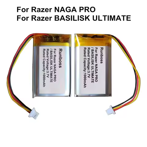 3.7V 1000mAh Keyboard,Mouse battery CP-RC30D for RAZER NAGA PRO, RZ01-03420, 034200100,BASILISK ULTI