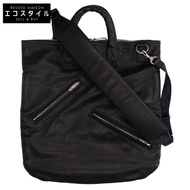 Porter Classic PC-050-2502 PC RIDERS 皮革 NEWTON 頭盔套，搭配 LOVE & PEACE 銀色（近全新）[二手]