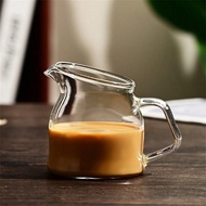 1pc Mini Glass Pouring Jug For Coffee & Sauces,Espresso Cup Creamer Pitcher, Reusable Transparent Co