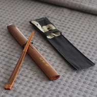 台灣漆器-島嶼。漆 君幸食 天然漆 簡約燻竹筷組 第二代
