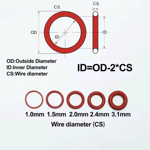 Silicone O Ring CS 1/1.5/2.0/2.4/3.1mm Sealing Washer VMQ O-ring Plumbing Gasket Oil Resistant Tempe