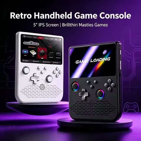H5 Retro Game Console 5-inch IPS HD Large Screen 256GB Compact and Portable Play 14,000 Nostalgic Ga