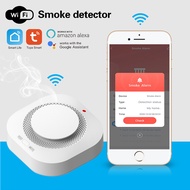 Tuya Smart Life Wifi Smoke Detector Sensor 80DB Alarm Fire Smart Smoke Detector Wifi Fire Protection