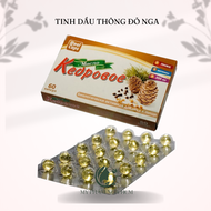 Tinh Dầu Thông Đỏ Real Caps Cedar Oil 60 Viên Của Nga