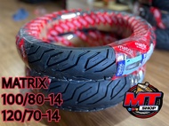 ยางนอกรถมอเตอร์ไซค์ขอบ 14 เบอร์ 100/80-14 120/70-14 ลาย City ยี่ห้อ Matrix By.Veerubber สำหรับรถ Pc