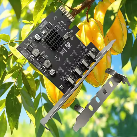 PCI-E 1X To TYPE-C Expansion Card USB 3.2 GEN1 5Gbps 4Port TYPE-C Adapter Riser Card UPD720201 Chip 