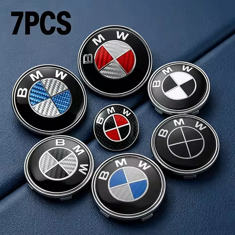 7pcs Car Front Emblem Rear Badge for BMW X1 X3 X5 X7 E46 E90 E60 F10 F11 F20 F30 F34 F01 G20 G21 G31