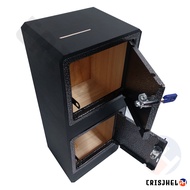 Dual door Black Alkansya Vault ipon challenge multi purpose box
