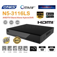 Cynics N5-3116LS 1080p HD 16+2CH AHD/TVI Stand Alone Hybrid DVR ✨HD Recorder ✨