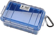 Pelican 1050 Micro Case with Black Liner, Clear/Blue