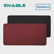 ENABLE 雙色皮革 大尺寸 辦公桌墊/滑鼠墊/餐墊(30x45cm)- 紅色+黑色