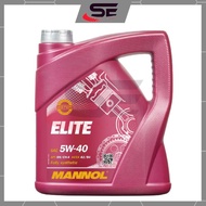 MANNOL Elite Fully Synthetic Ester 5W40 4Litre Engine Oil Mannol 7903 Minyak Enjin Oil Minyak Hitam 