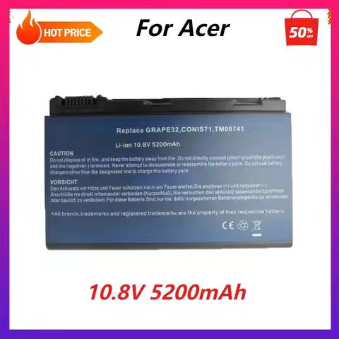 GRAPE32 TM00741 Laptop Battery for Acer Extensa 5220 5235 5620 5630 7620 TravelMate 5320 5520 5720 5