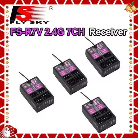 1/2/4PCS FLYSKY FS-R7V 7CH 2.4G 7 Channel Gyro Receiver 3.5-9V DC ANT Single Antenna PWM for RC Car 