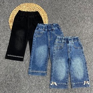 Girls' jeans culottes, 7/ culottes, 8 black girls, darkbiru, lightbiru 1-7 years
