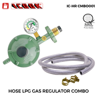 LPG Gas Regulator IC-328 w/ LPG Hose Stainless Steel iCook/Nylon Threaded LPG Hose Heavy Duty Fuego