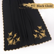Shawl Sulam Bunga Klasik Viral // Korean Chiffon Sulam Shawl Flower Embroidery